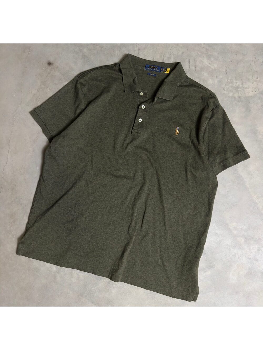 Polo Ralph Lauren Slim Fit Polo Mens XL Green